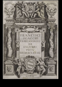 Libro di Francesco Scacchi dove 46 anni prima della nascita dello Champagne